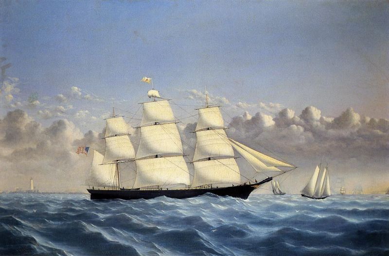 William Bradford Clipper Ship 'Golden West' of Boston, Outward Bound
